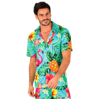 Flamingo Hawaiiskjorte Turkis
