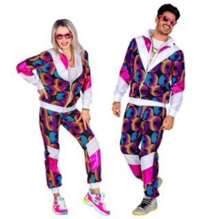 1980 Disko Print Grilldress Kostyme
