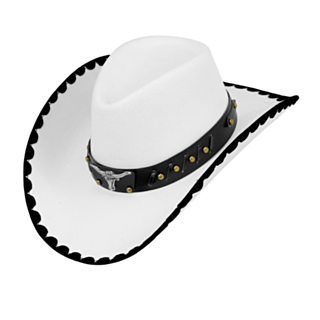 Texas Cowboyhatt Hvit
