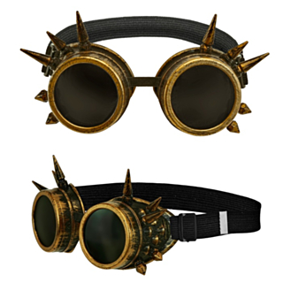 Steampunk Briller Antikk Gull