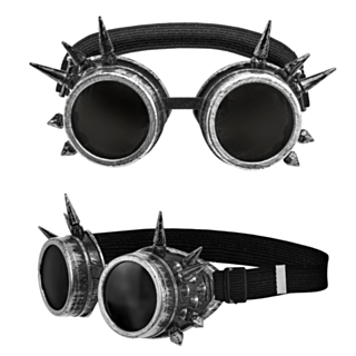 Steampunk Briller Sølv