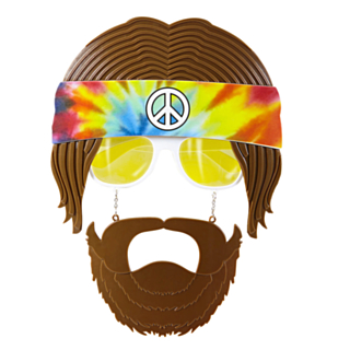 Hippie briller med skjegg