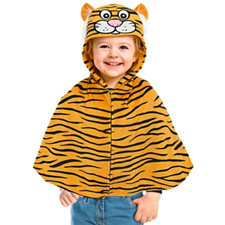 Tiger Plysj Poncho Barnekostyme