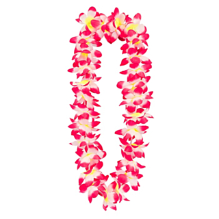 Hawaiikrans Rosa og Kremhvit