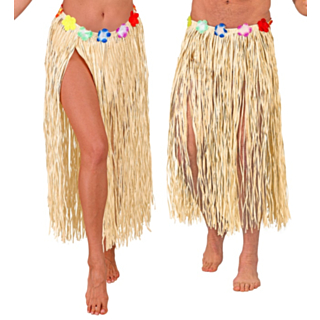 Hula Langt Stråskjørt Beige