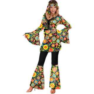 60-talls Blomster Hippie Kostyme