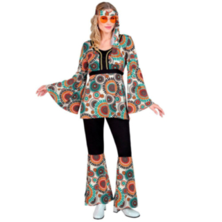 60-talls Mønster Hippie Kostyme