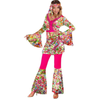 Hippie Kostyme Rosa