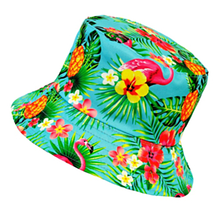 Flamingo Hawaii Bøttehatt Turkis