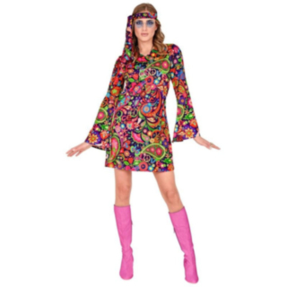 60-talls Hippie Blomster Kostyme