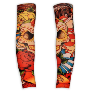Hodeskalle & Rose Tatovering Sleeves