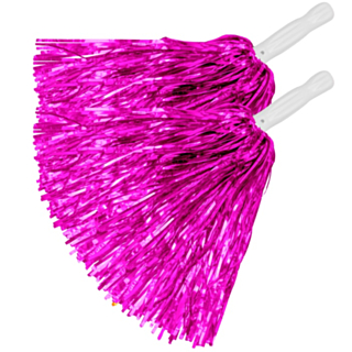 Metalliske Cheerleader Pom Poms Rosa