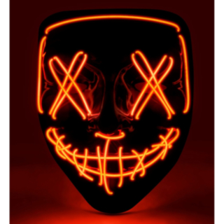 Purge LED Maske Rød