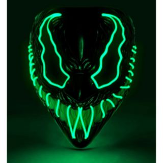 Monster LED Maske Grønn