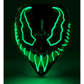 Monster LED Maske Grønn