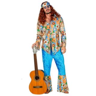 Hippie Mann Blomster Kostyme