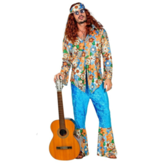 Hippie Mann Blomster Kostyme