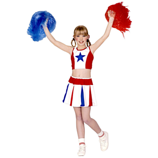 Amerikansk Cheerleader Barnekostyme