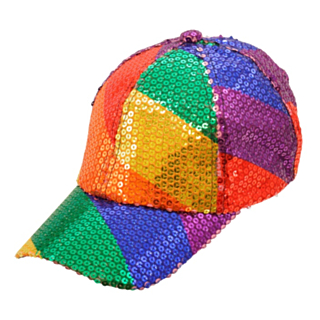 Paljett Caps Regnbue