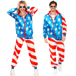 USA 80-talls Treningsdress Kostyme