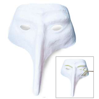Venetiansk Maske Hvit