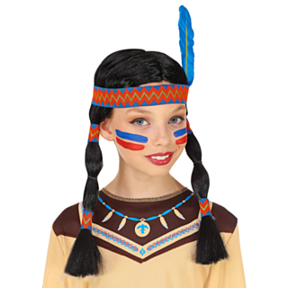 Indianerjente Barneparykk