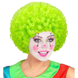 Afro Klovneparykk Grønn