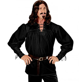 Piratskjorte Svart