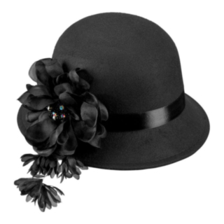 1920-talls Hatt Svart