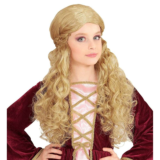 Middelalder Prinsesse Barneparykk