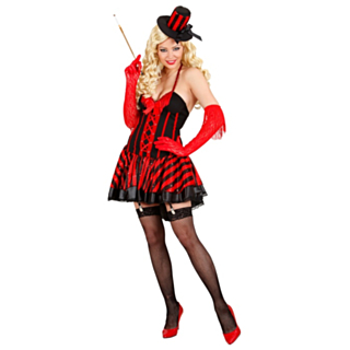 Burlesque Danserinne Kostyme Rød