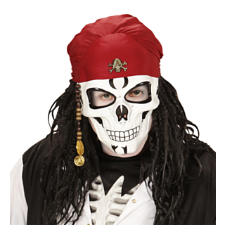 Pirat Skjelettmaske med Bandana