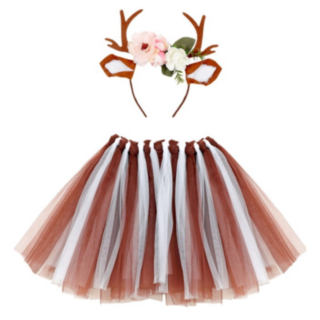 Reinsdyr Tutu Barnekostyme Sett Brun