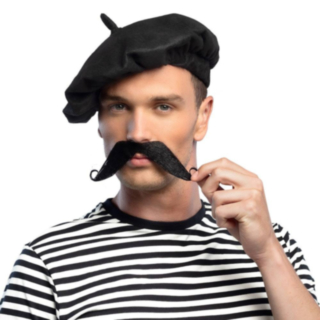 Fransk Bart Svart