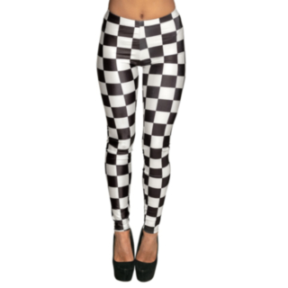 Racing Leggings Svart Hvit