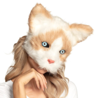 Plysj Katt Halvmaske