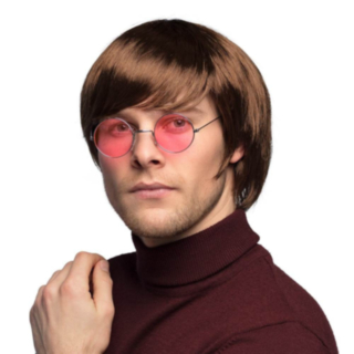 Kort Hippie Parykk Brun