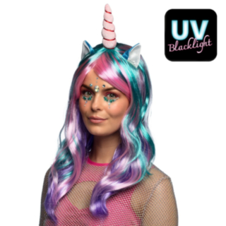 Enhjørning Daydream UV Parykk
