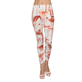 Blod Leggings Hvit og Rød
