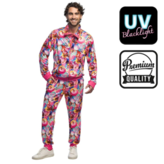 Dancing Dude UV Treningsdress Kostyme Rosa