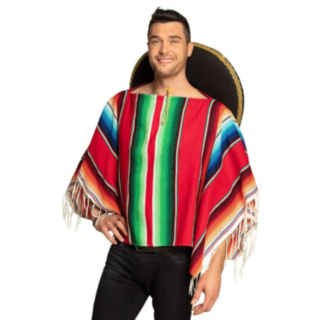 Meksikansk Poncho Rød