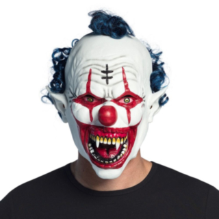 Vampyr Klovnmaske med Hår