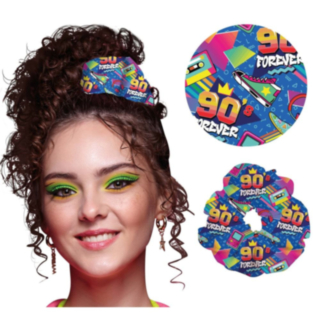 90-talls Hårstrikk Scrunchie