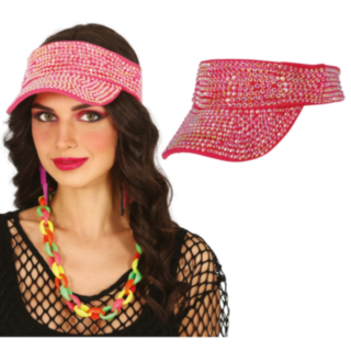 80-talls Glitter Solskjerm Caps Rosa
