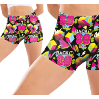 80-talls Elastiske Shorts