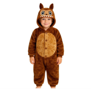 Lulu Monster Barnekostyme Brun