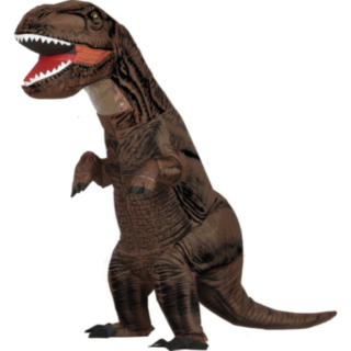 Oppblåsbart T-Rex Kostyme Brun