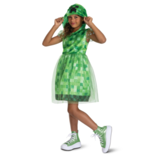 Minecraft® Creeper jente barnekostyme