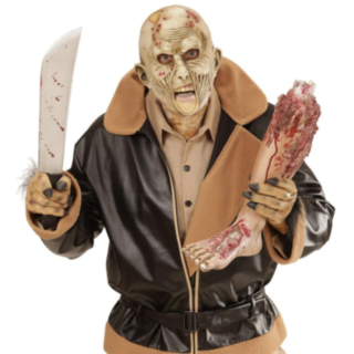 Zombie-latexmaske med åpen munn