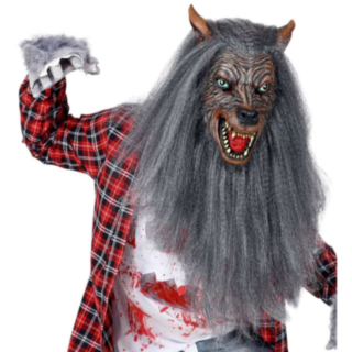 Varulvmaske med pels